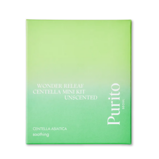 Wonder Releaf Centella Mini Kit Unscented(Serum15ml+Toner30ml+ Cream15ml)
