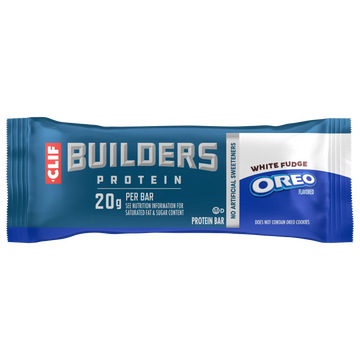 CLIF BUILDERS White Fudge OREO-Flavored Plant Based Protein 20g Protein Per Bar