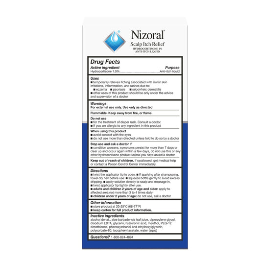Nizoral Scalp Itch Relief Liquid with Hydrocortisone 1%