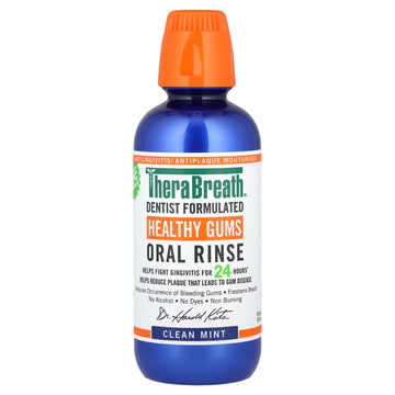 TheraBreath Healthy Gums Oral Rinse, Antigingivitis, Clean Mint Flavor 463mL