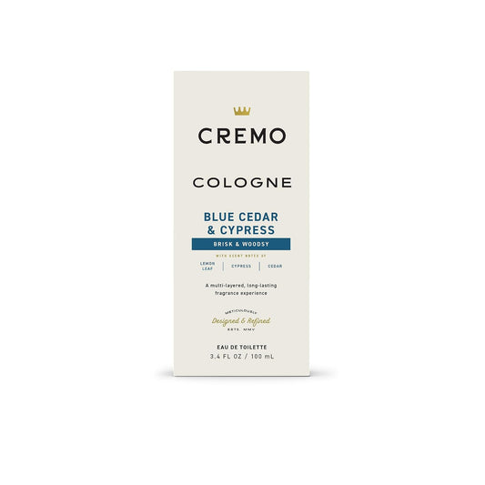 Cremo Cologne for Men, Blue Cedar & Cypress EDT 100ml