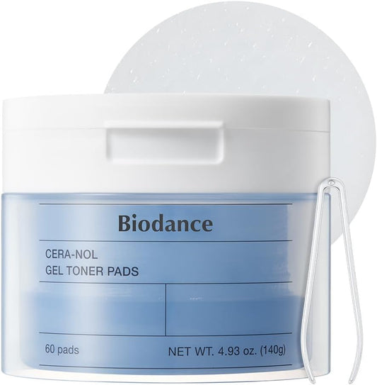 Biodance Cera-NOL Gel Toner Pads, Pre-Soaked Pads (140g)*60Pads