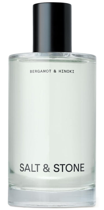 Salt & Stone Body Mist, Bergamot & Hinoki Scent, Skincare Infused Hair & Body Spray for Women and Men, Hydrating Fragrance with Glycerin and Red Algae, Vegan, Cruelty Free, 100ml