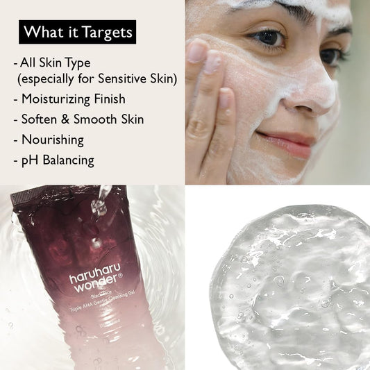 haruharu wonder BLACK RICE TRIPLE AHA CLEANSING GEL
