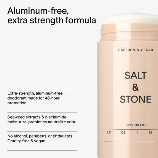 Salt & Stone Deodorant 75g Saffron & Cedar