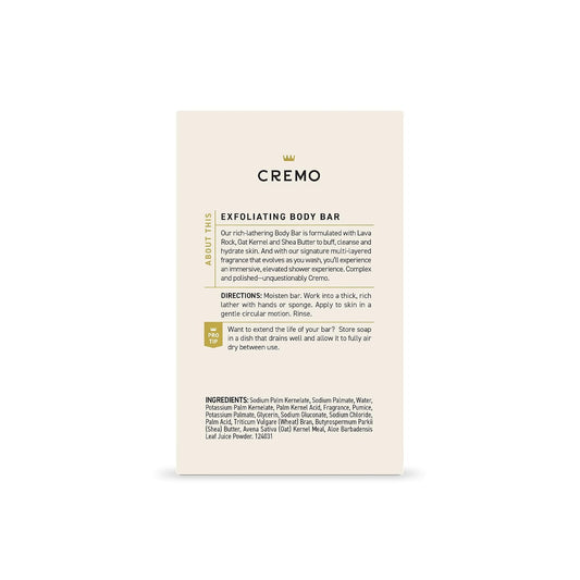 Cremo Exfoliating Body Bar Italian Bergamot Scent 142g