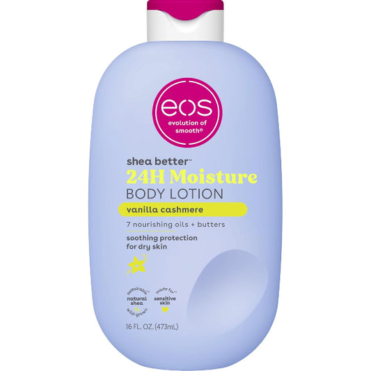 eos Shea Butter Body Lotion-  24-Hour Moisture Skin Care, Lightweight & Non-Greasy, Made with Natural Shea, Vegan, 16 fl oz