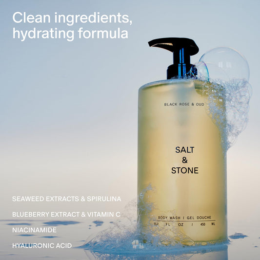 Salt & Stone Body Wash | Saffron & Cedar 450ml