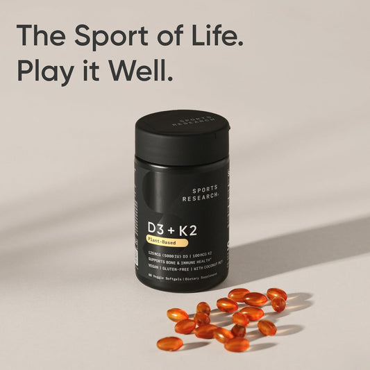 Sports Research Vitamin D3 + K2 Plant-Based Vitamin D 5000iu/125mcg