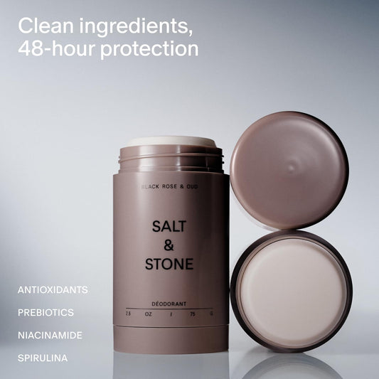 SALT & STONE Aluminum Free Deodorant 75g - Black Rose & Oud