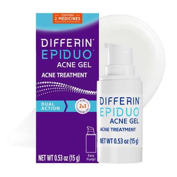 Differin Epiduo Acne Gel Treatment, Adapalene & Benzoyl Peroxide 15g Pump