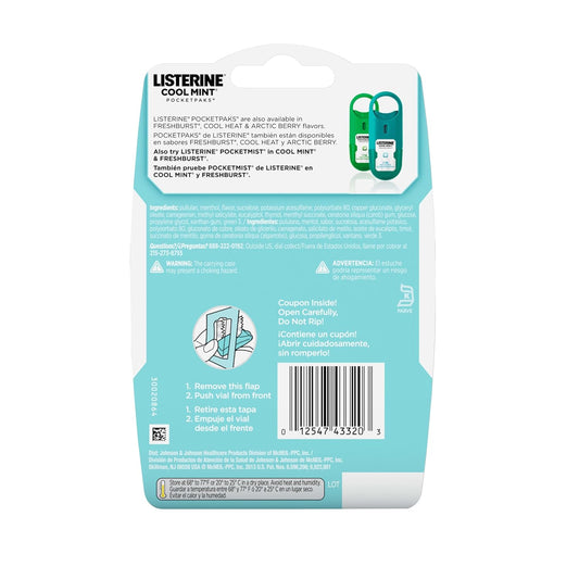 Listerine Cool Mint PocketPaks Breath Strips 3 Pack of 24 ct