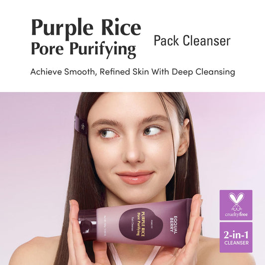 EQQUALBERRY Purple Rice Pore Purifying Pack Cleanser 130g