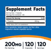 Nutricost L-Theanine 200mg, 120 Capsules, Double Strength, Gluten Free