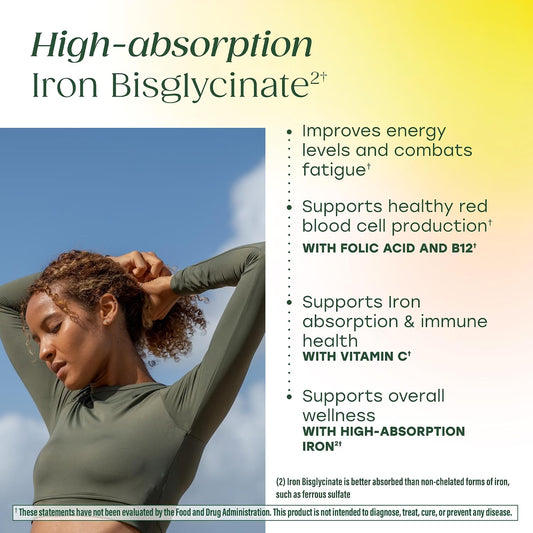 MegaFood Blood Builder Iron Supplement 72ct 36 Servings