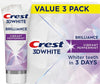 Crest 3D White Teeth Whitening Toothpaste for Adults 3 Pack Vibrant Peppermint
