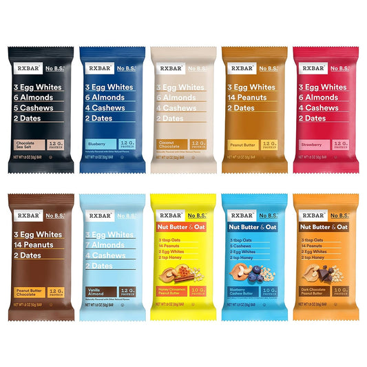 RXBAR Protein Bars, 12g Protein, 10 Bars