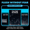 DUDE Wipes Unscented Adult Flushable Wet Wipes, Sensitive Skin, 48 Count