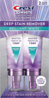 Crest 3D White Deep Stain Remover Toothpaste, Teeth whitening for Adults, 87g, 2 Pack