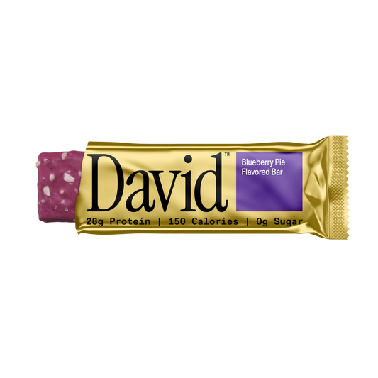 David Blueberry Pie Flavored Protein Bar | 28g Protein | 150 Calories | 0 Sugar