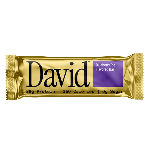 David Blueberry Pie Flavored Protein Bar | 28g Protein | 150 Calories | 0 Sugar