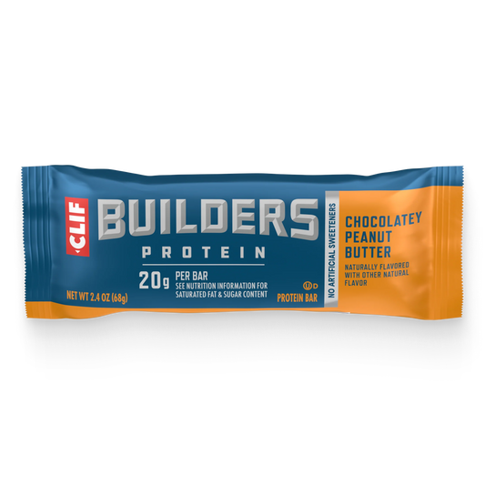 CLIF BUILDERS Chocolatey Peanut Butter Plant Based Protein Bar 20g Protein