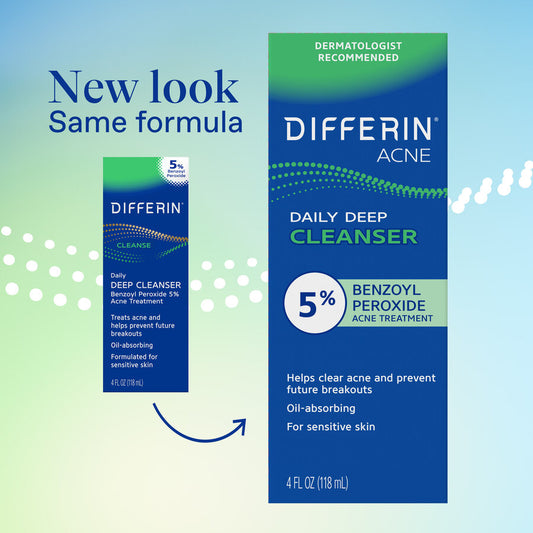 Differin Acne Face Wash with 5% Benzoyl Peroxide 118ml