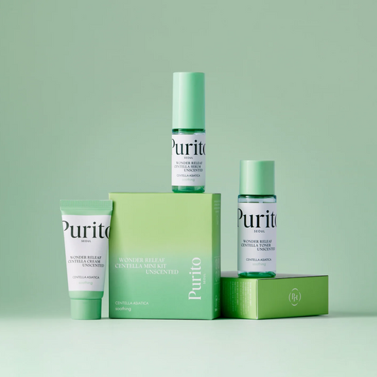 Wonder Releaf Centella Mini Kit Unscented(Serum15ml+Toner30ml+ Cream15ml)