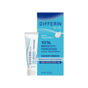 Differin Acne Spot Treatment with 10% Benzoyl Peroxide, Maximum Strength 28g