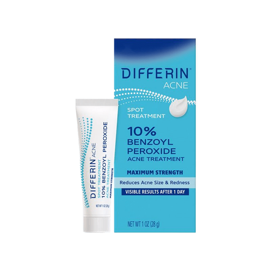 Differin Acne Spot Treatment with 10% Benzoyl Peroxide, Maximum Strength 28g