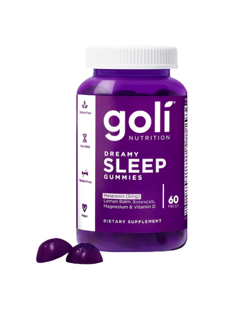 Goli Dreamy Sleep Gummy - 60 Count - Melatonin, Vitamin D, Magnesium, and Lemon Balm Extract