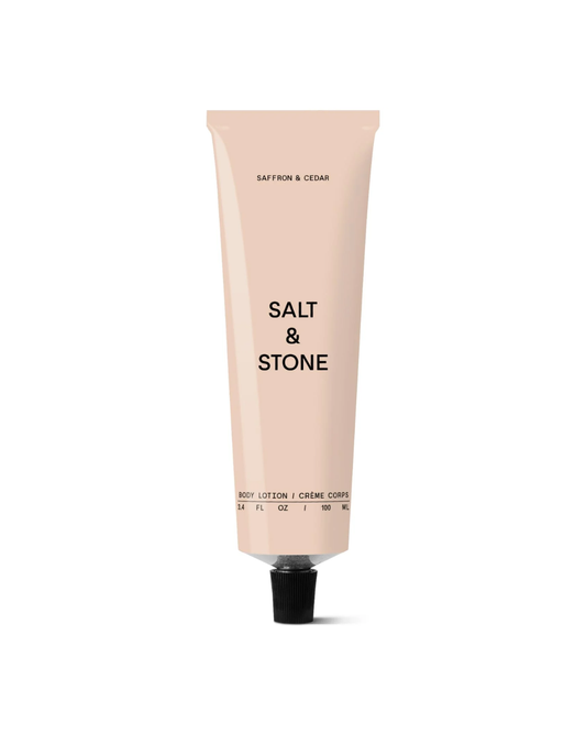 SALT & STONE Body Lotion 100ml - Safrron & Cedar