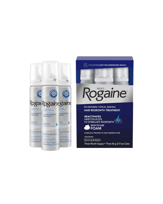 Men's Rogaine 5% Minoxidil Topical Foam, Unscented, 3 x 60g