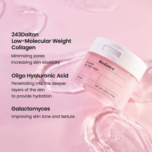 Biodance Collagen Gel Toner Pads for Pore Minimizing & Firming Care| 60 Pads